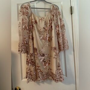 Sequin strapless dress